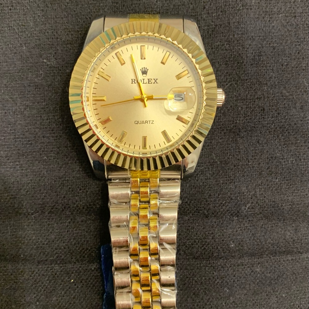 Rolex Silver and Gold Two-Tone Watch
